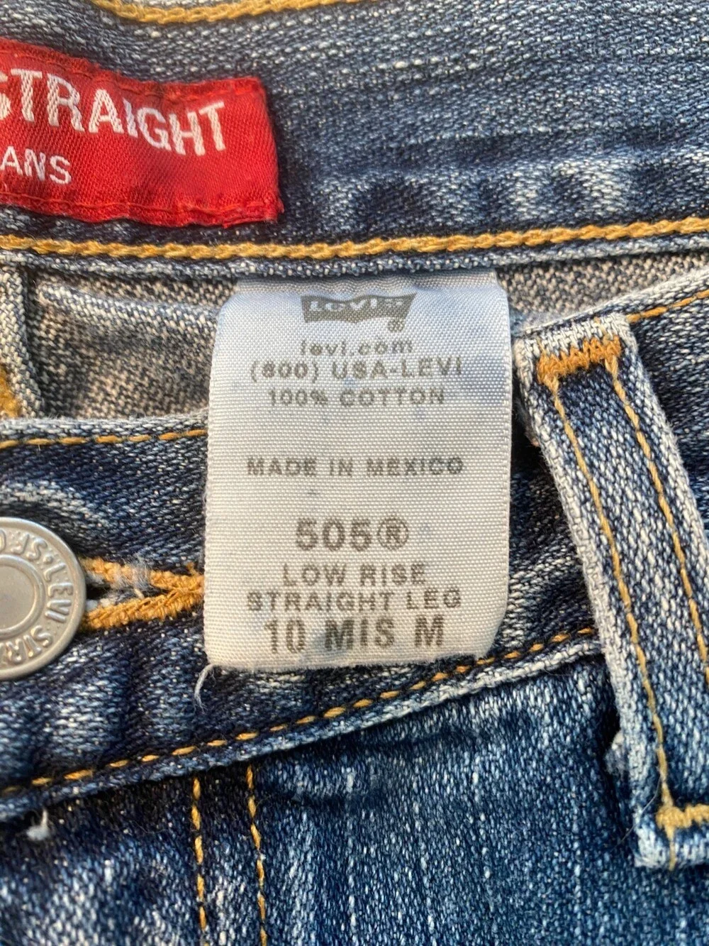 Levi's 505 Nouveau Women's Jeans Size 10M Low Rise Straight Leg Y2K